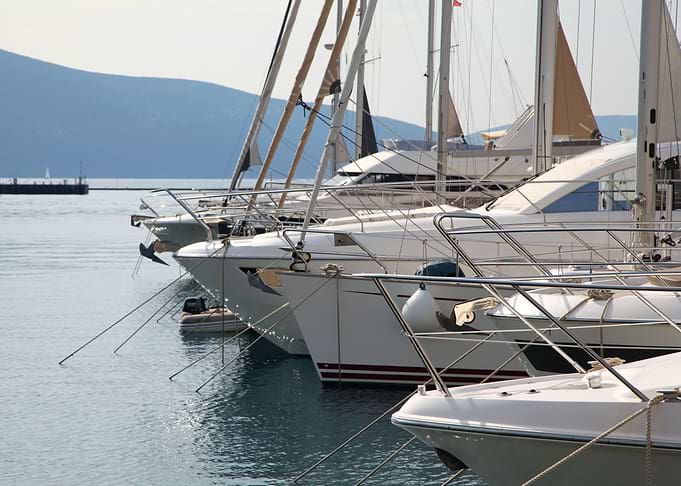 Moored in marina