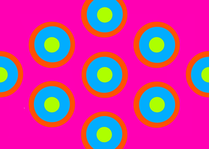 Nine Circles on Pink