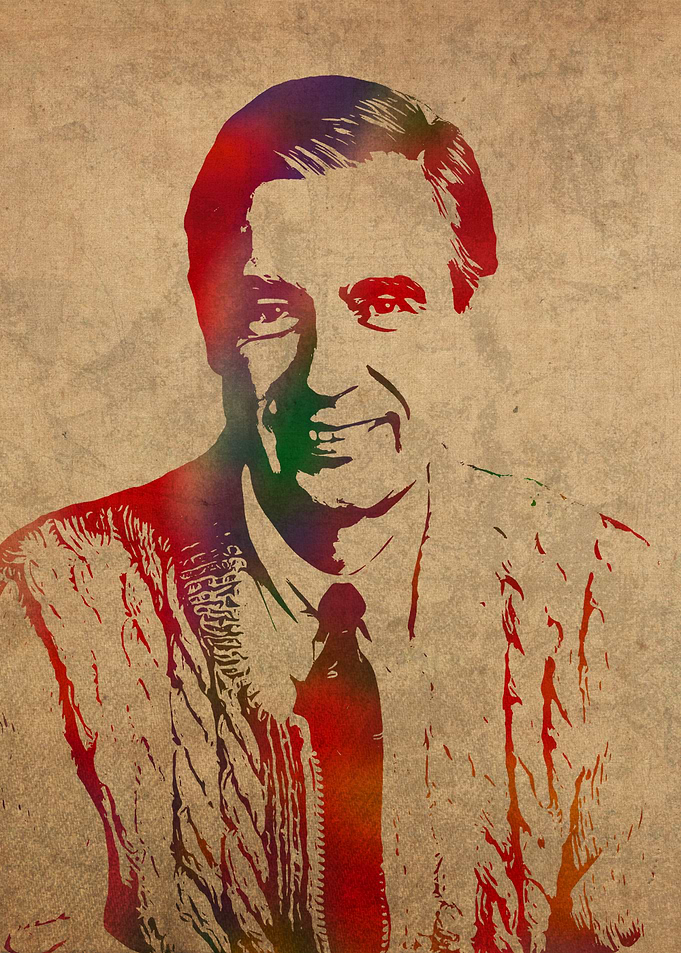 Fred Rogers Watercolor Art
