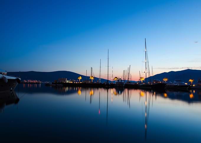 Evening in marina