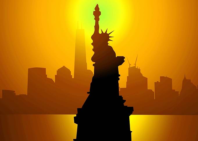 Statue of Liberty Sunset