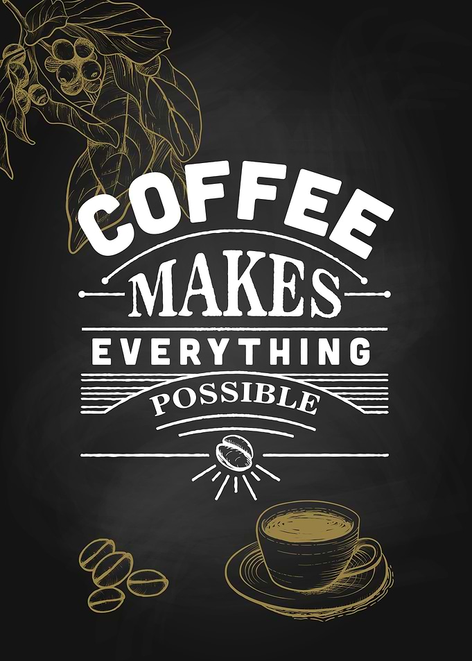 Coffee lettering