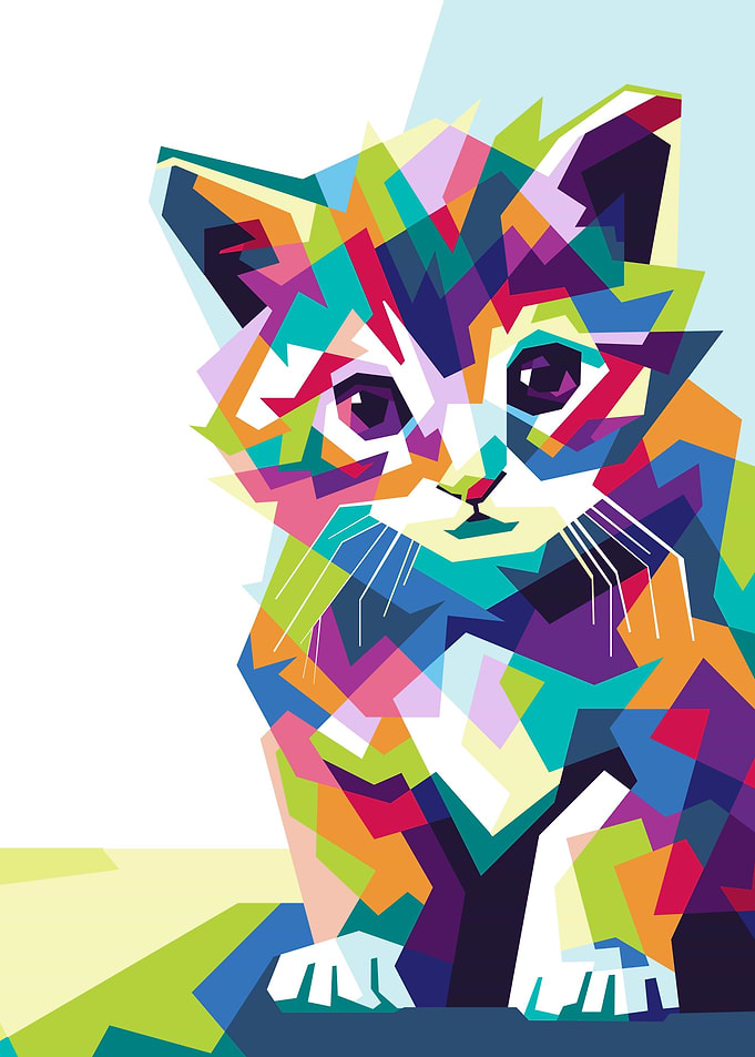 Cute Kitty Pop Art