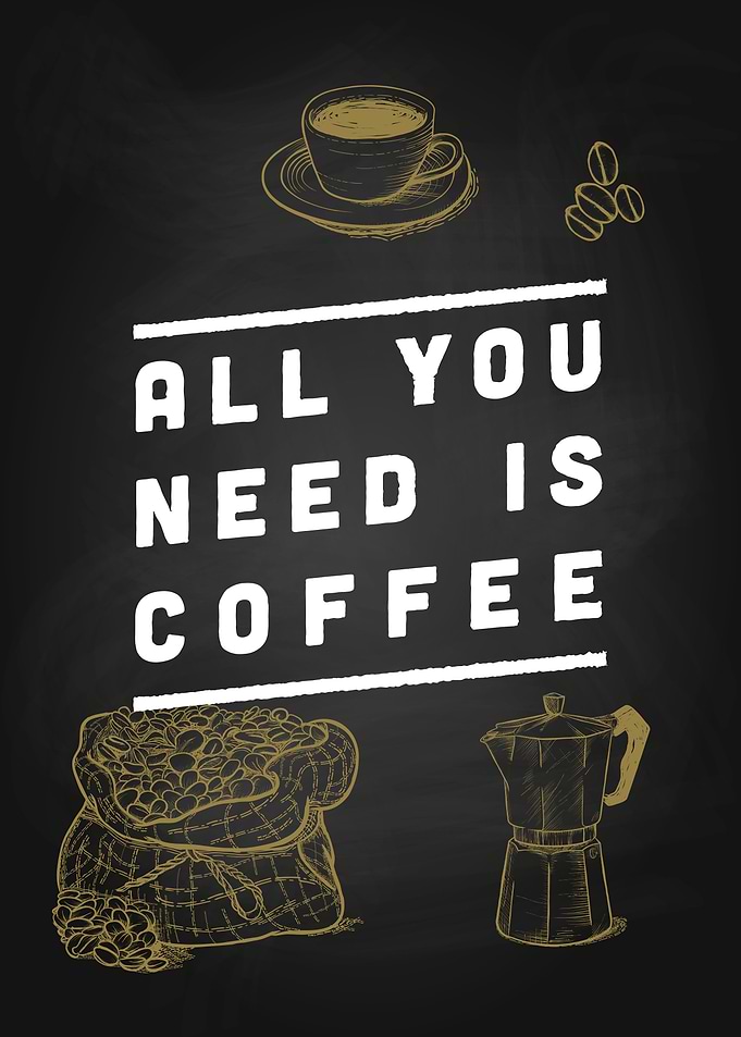 Coffee lettering