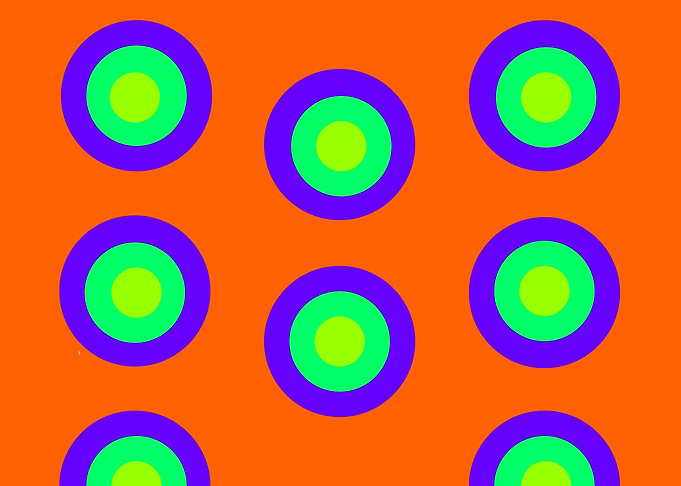 8 Circles on Orange