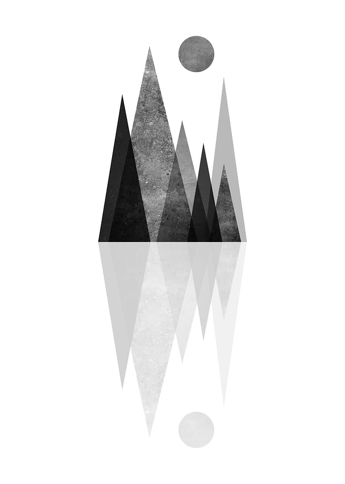 Scandi Mountain Reflection