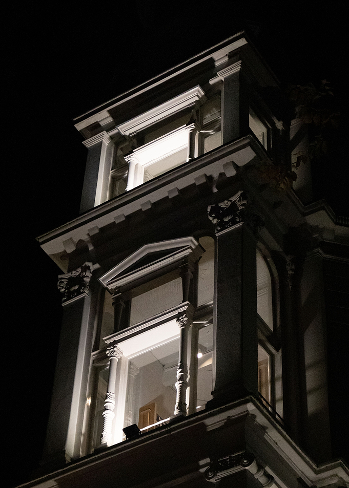 Building under the night