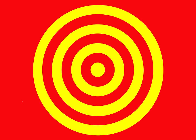 Yellow Circles on Red