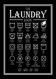 Laundry room care label