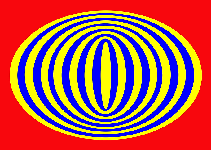 Yellow and Blue Elipse