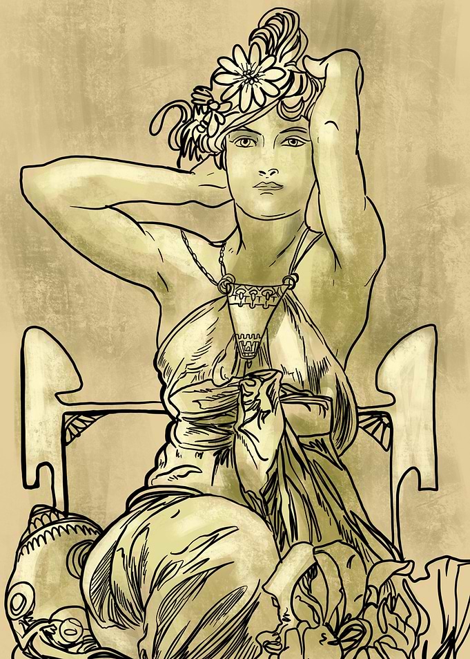 Art nouveau lady