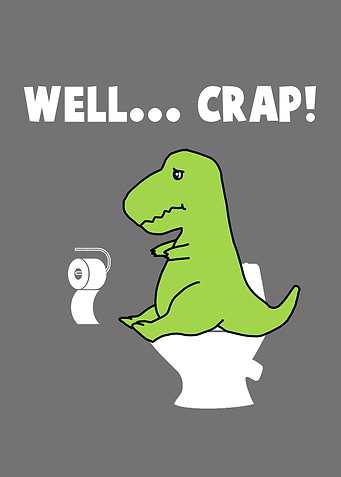 T Rex Funny Toilet Sign