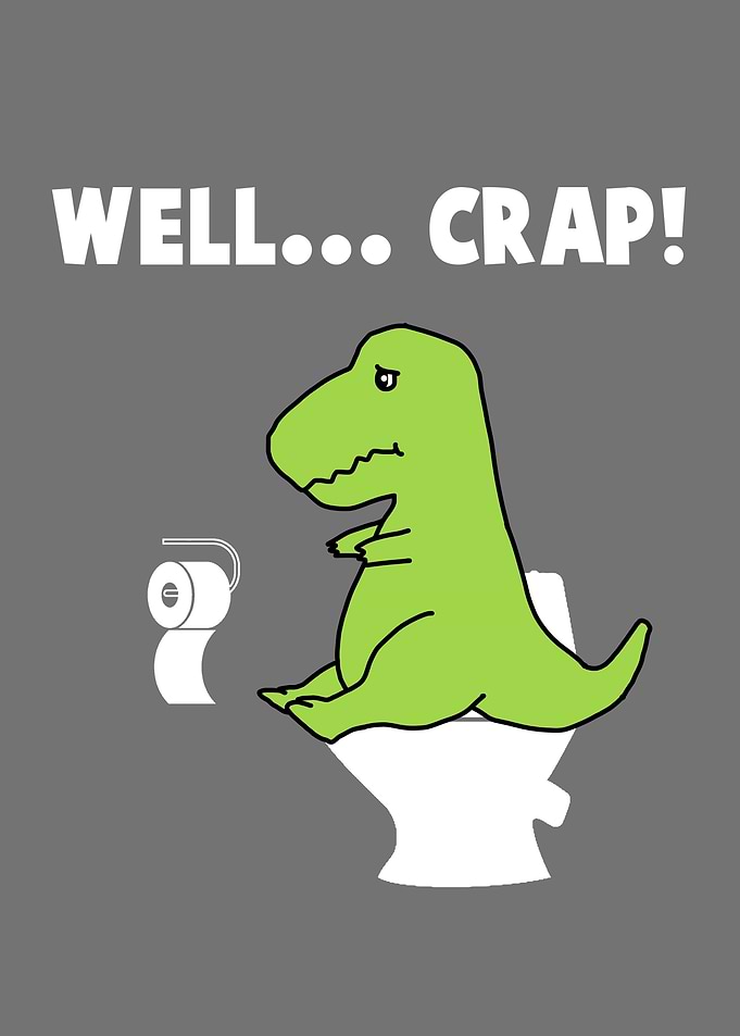 T Rex Funny Toilet Sign