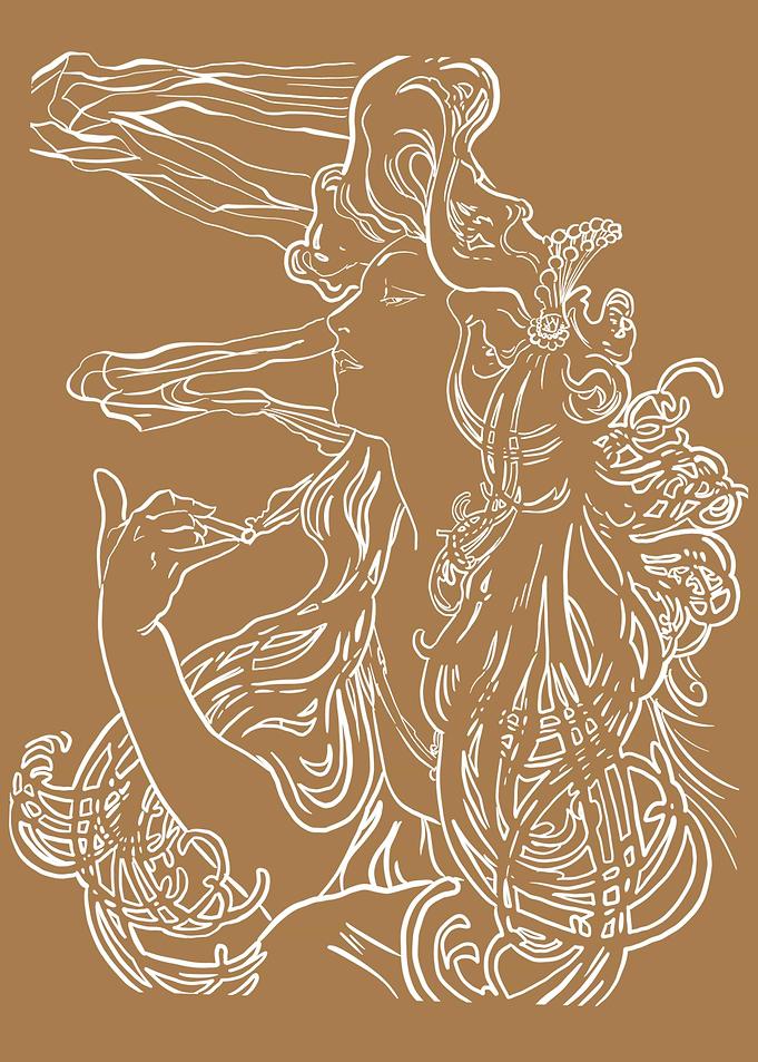 Art nouveau lady