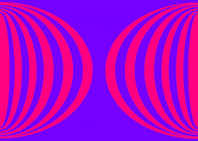 Red and Purple Half Elipse