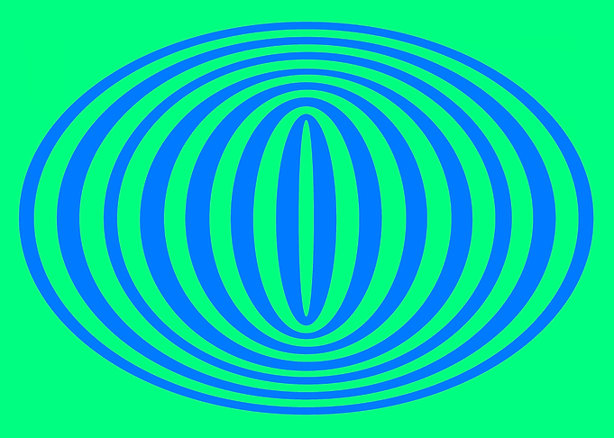 Blue and Green Elipse