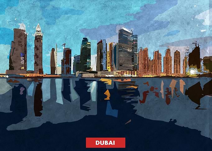 Dubai City Skyline