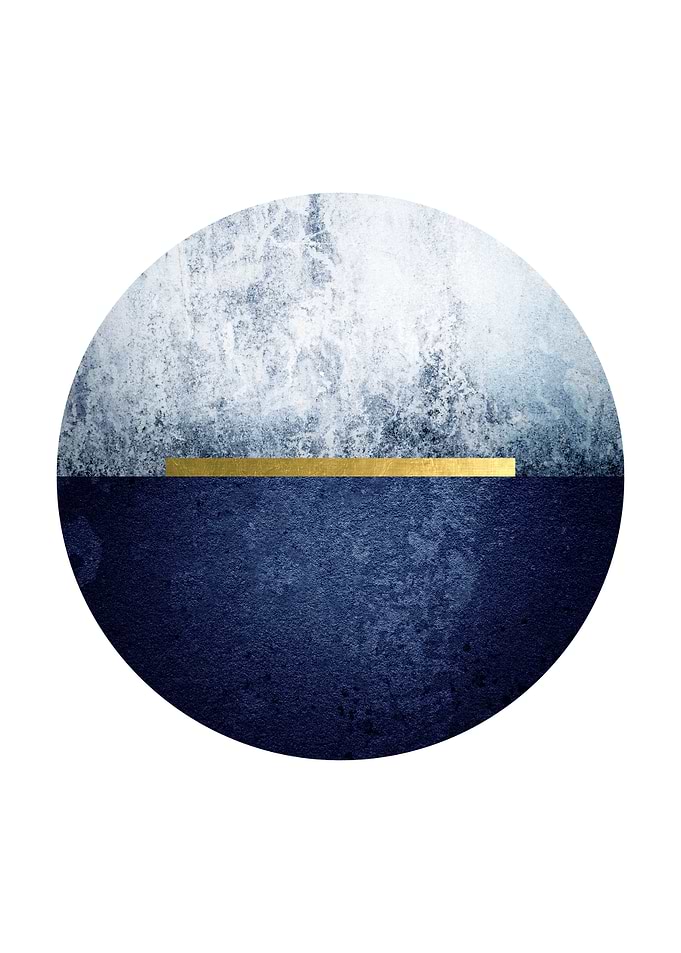 Navy Gold Minimalist