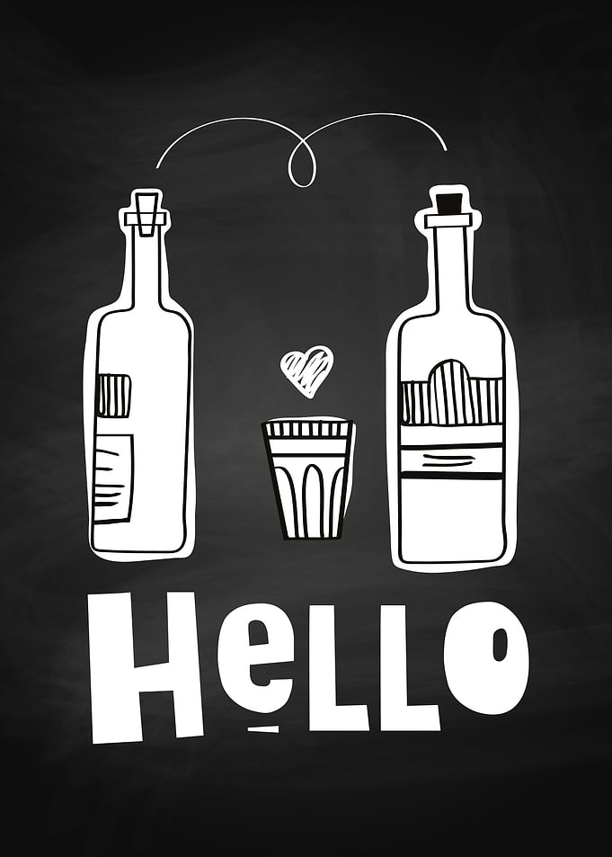 Kitchen tavern lettering
