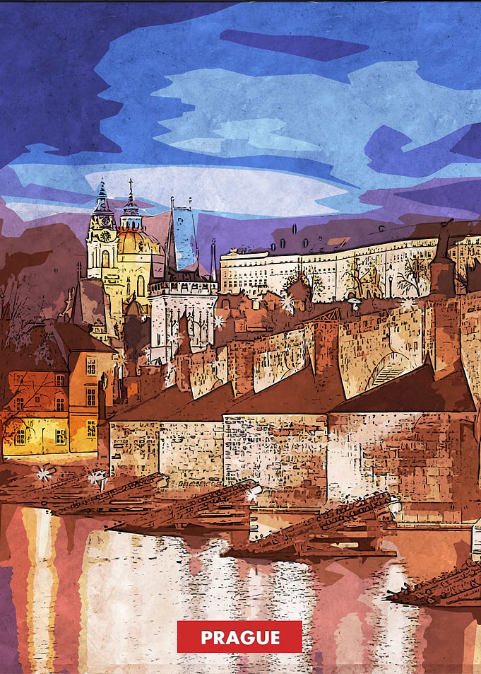 Prague City Skyline Czech