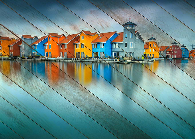 Faux Wood Waters Edge