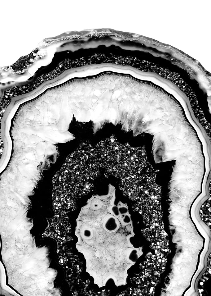 Gray Black White Agate 2a
