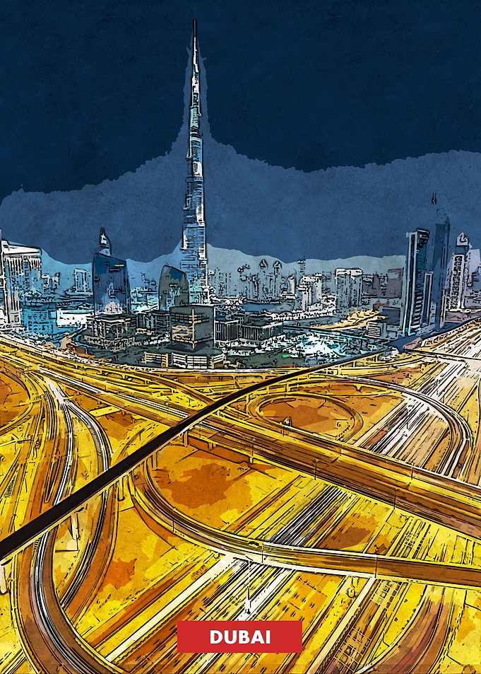 Dubai City Skyline
