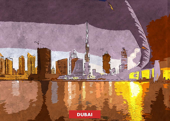 Dubai City Skyline