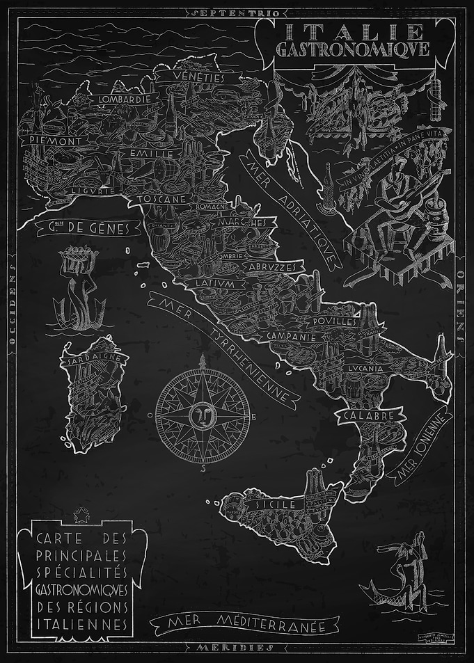 Italy Culinary map
