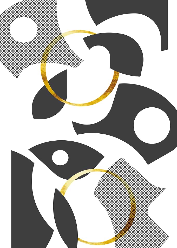 Cut Out Abstract No1 gold