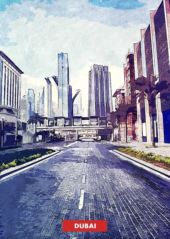 Dubai City Skyline