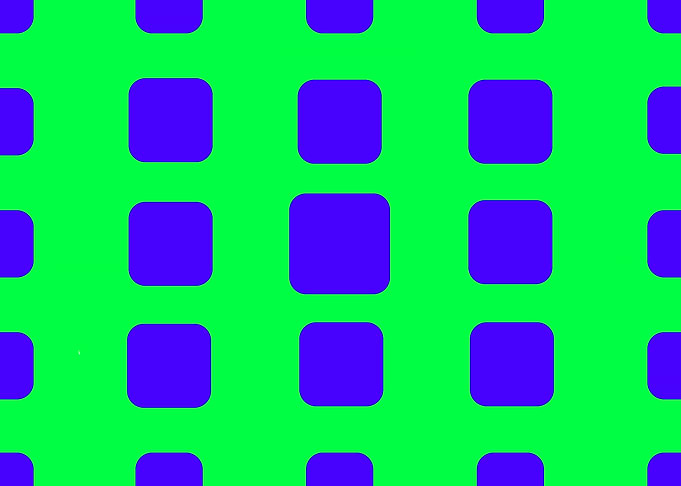 Blue Squares on Green