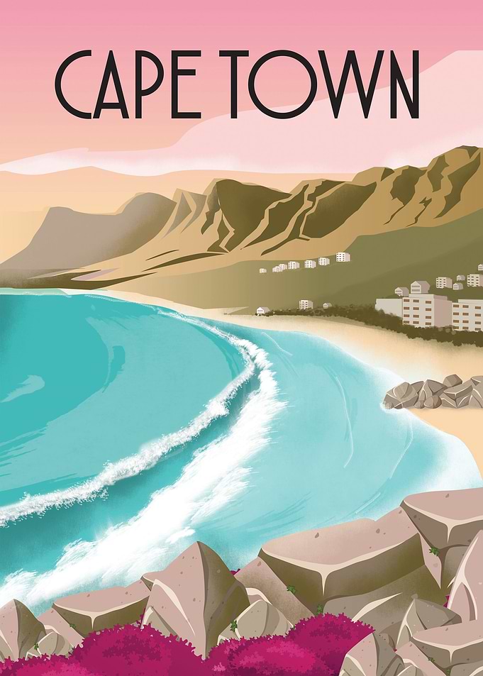 Cape Town travel poster