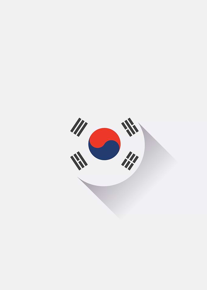 Minimal South Korea Flag
