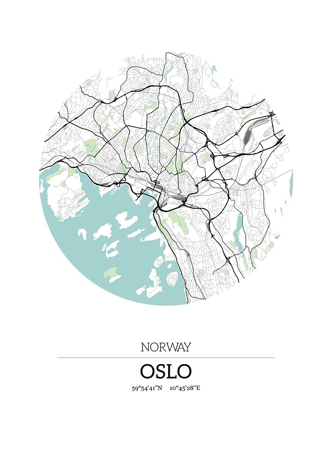 Oslo Norway City Map