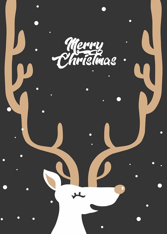 white chrismast deer