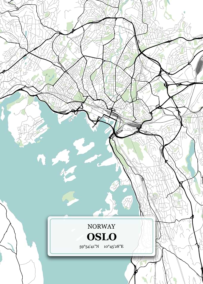 Oslo Norway City Map