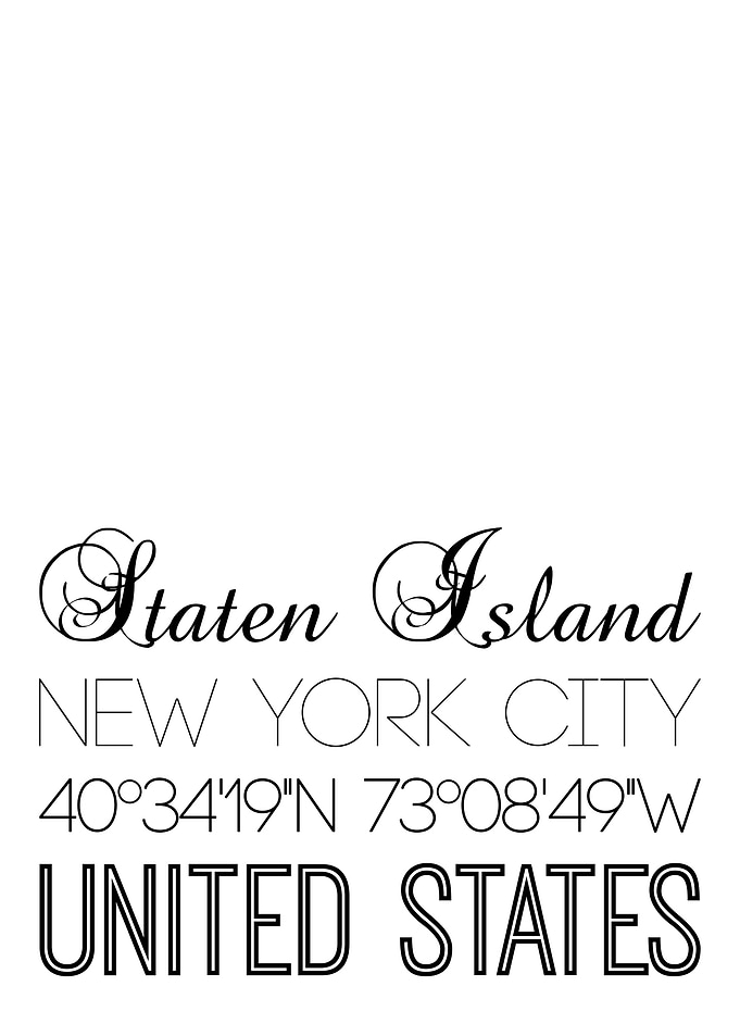 Staten Island On White