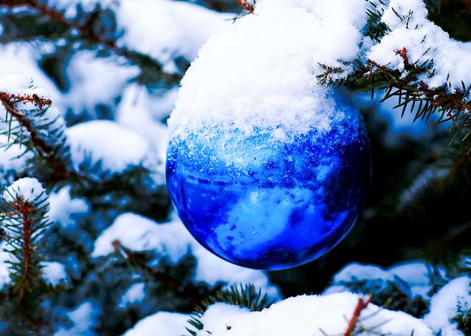 Blue Christmas Ornament