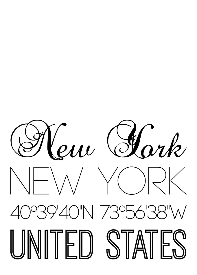 New York On White