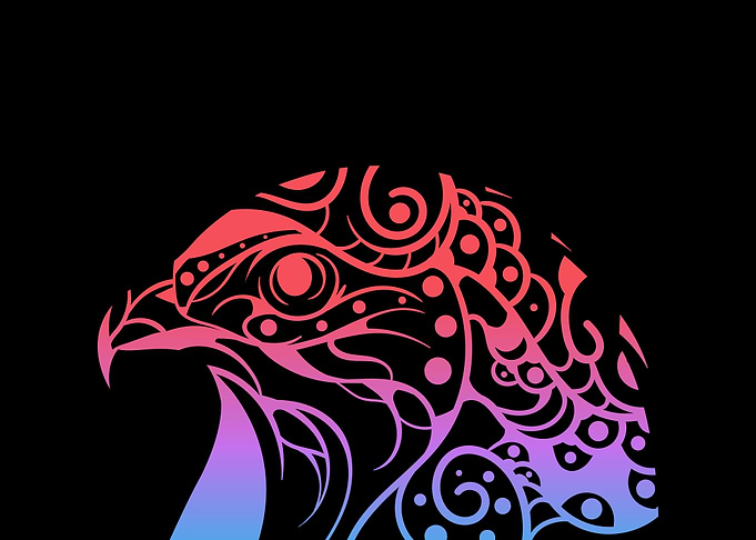 Abstract Hawk Head Pattern