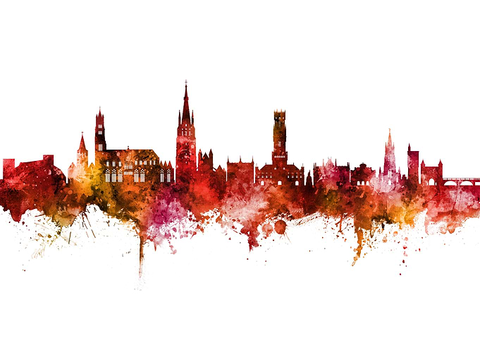 Bruges Skyline Belgium