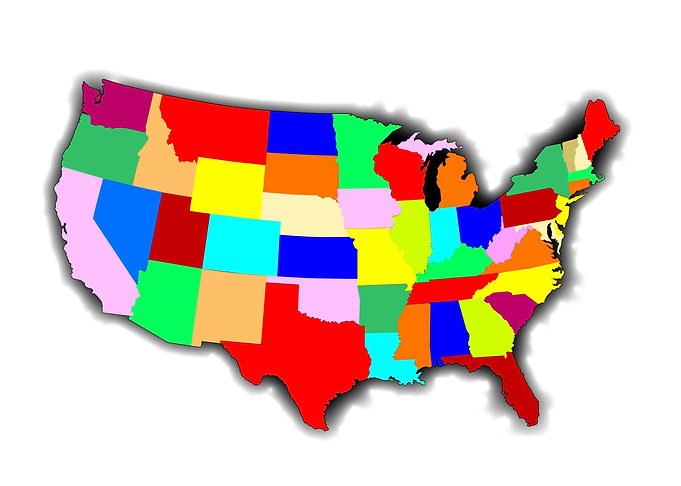 USA Patchwork Map