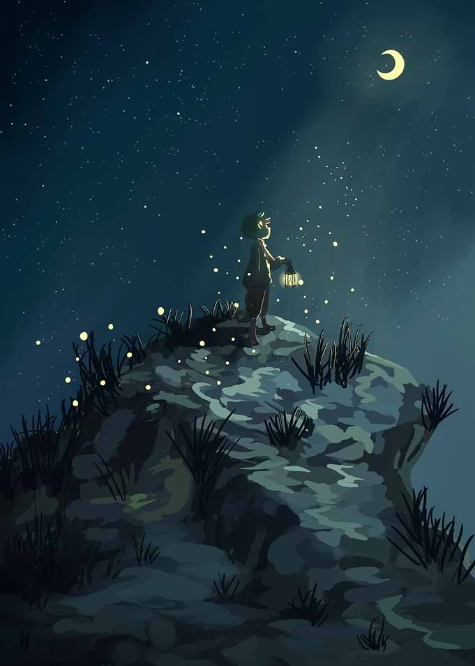 Kid with Lantern