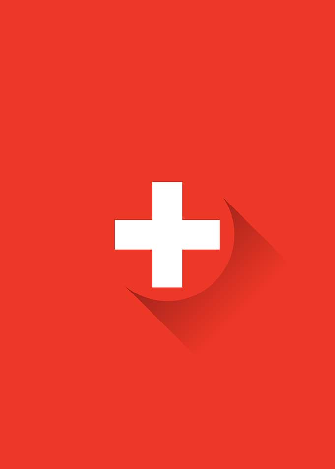 Minimal Swiss Flag