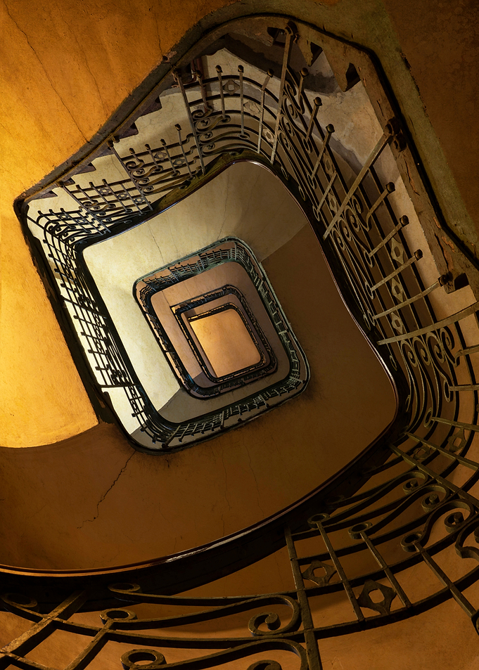 Pretty orange staircase