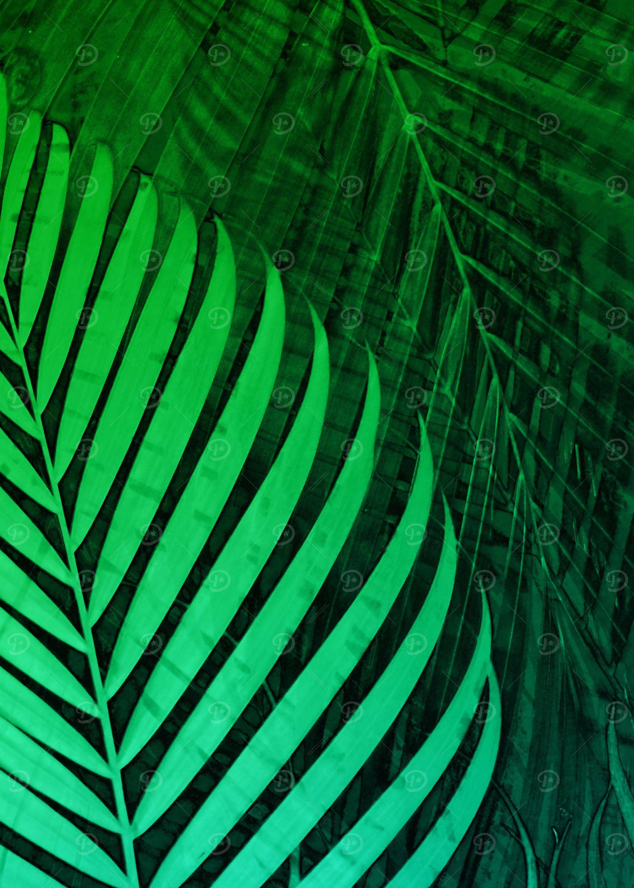 TROPICAL GREEN LEAVES 6