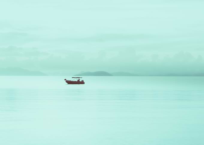 Alone on a boat