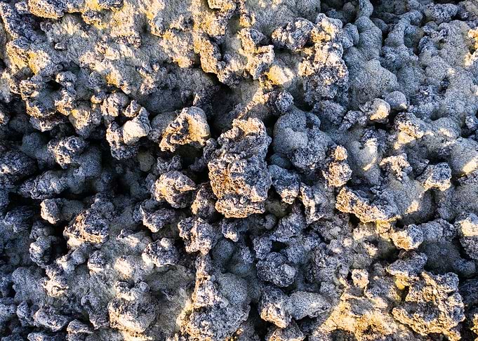 Frozen lavafield