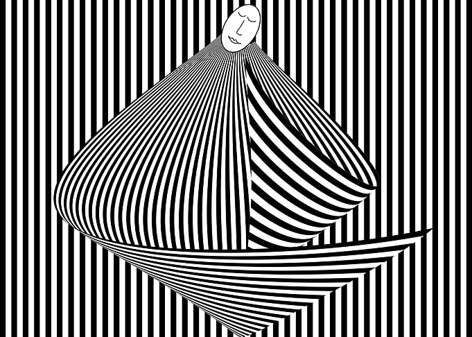 Op art 33 Woman